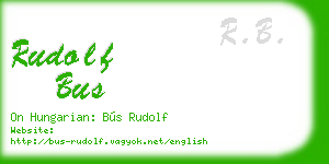 rudolf bus business card